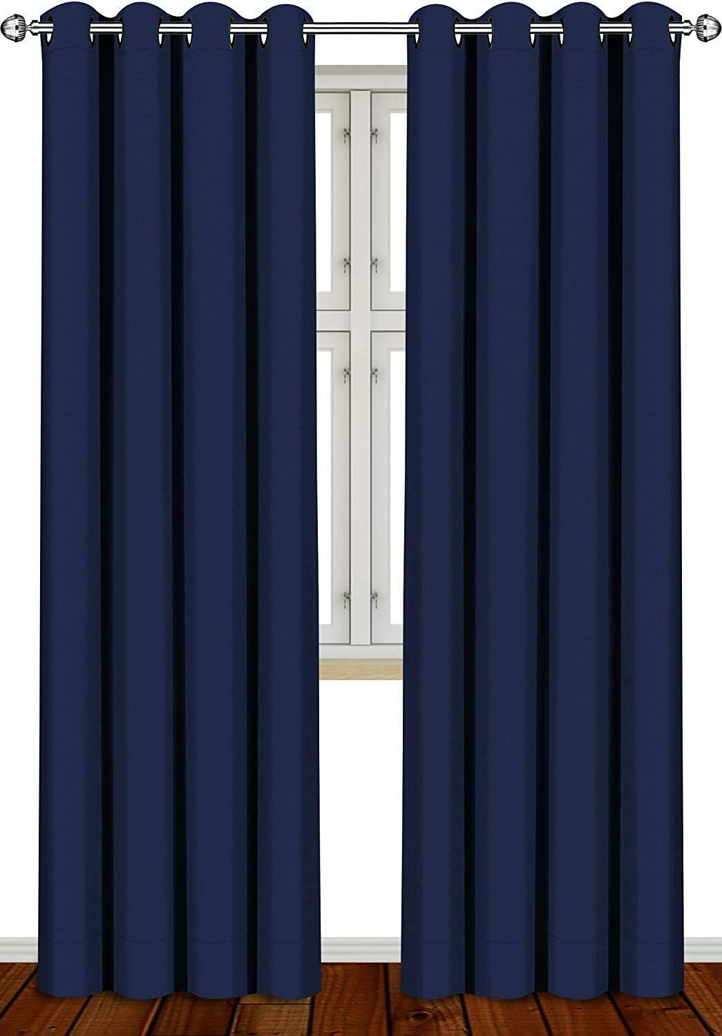 2 Panel Thermal Blackout Room Darkening Curtains Set 52 X 84" Utopia Bedding