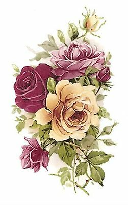 Pink Yellow Rose Flowers Select-a-size Waterslide Ceramic Decals Bx