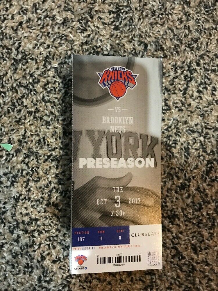 2017-18 New York Knicks Season Ticket  Set Stubs 44 Games Porzingis