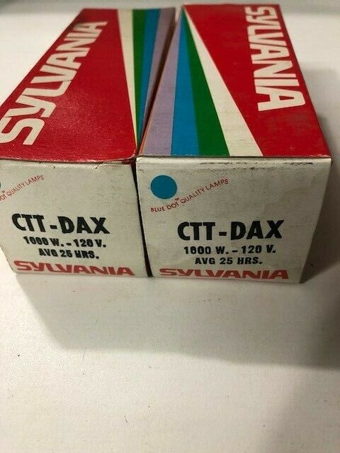 Two Pack Sylvania Ctt/dax 1000 Watt 120 Volt Projector Projection Bulb Lamp