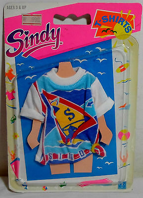 Hasbro 1991 Sindy T Shirts Fashion Fashions Clothes # C-832 European Mosc Rare A