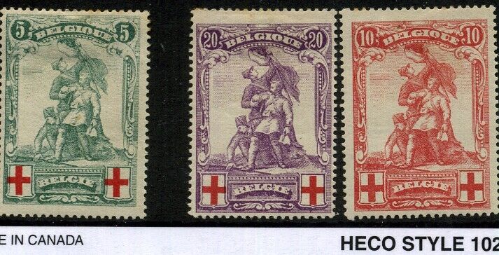 Belgium Scott B28 - 30 Mint Hinged Stamp Set