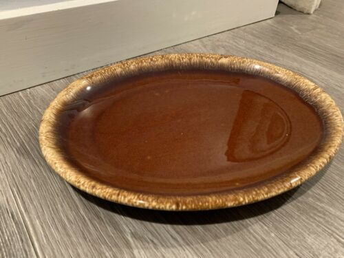 Hull Pottery Or H.p. Pottery Brown Glazed Oval Platter 12 Inch Oven Proof Usa
