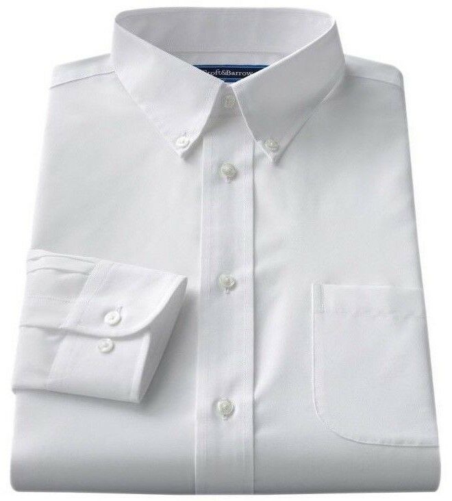 Men's Croft & Barrow Classic-fit Easy Care Button Down Collar Dress White Shirt