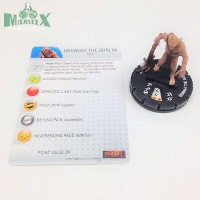Heroclix Hobbit: An Unexpected Journey Set Grinnah The Goblin #008 Common W/card