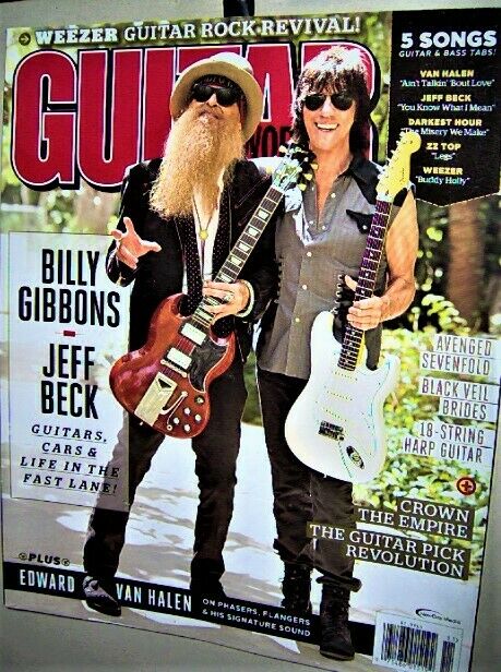 Zz Top Billy Gibbons And Jeff Beck Guitar World Mag Nov 2014 Eddie Van Halen