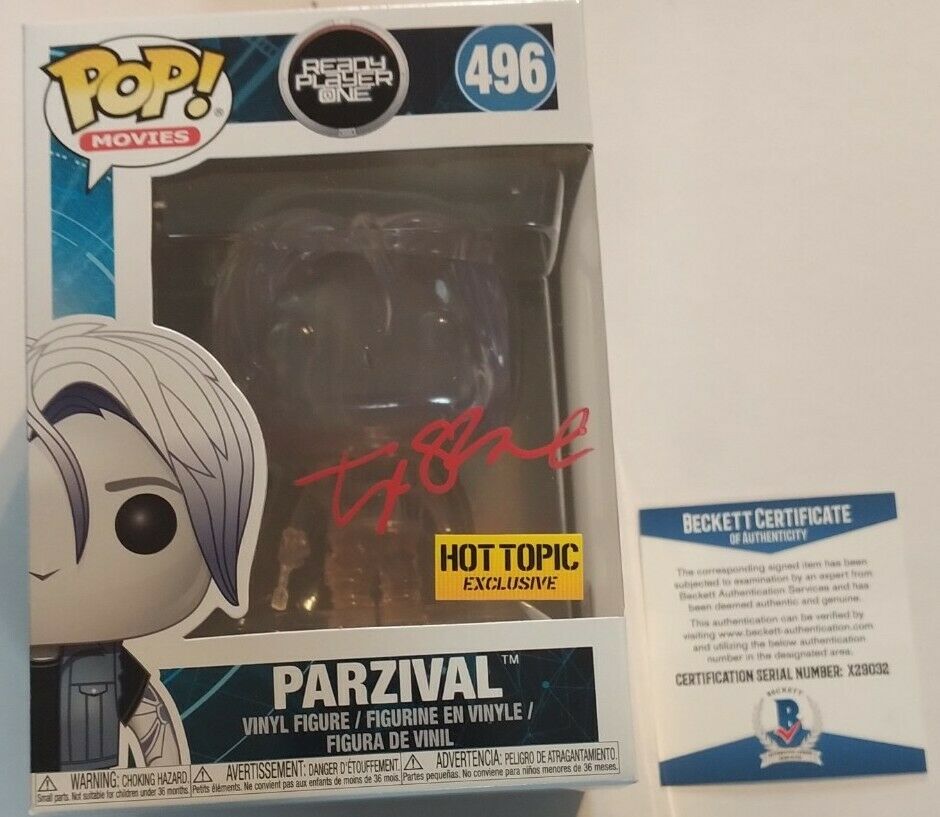Tye Sheridan Ready Player One Signed Autographed Parzival Funko Pop #496 Beckett