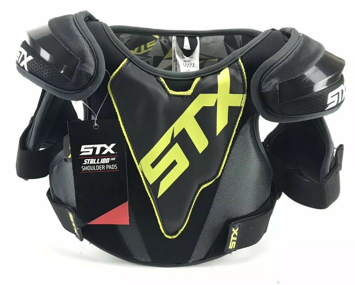 Stx Stallion 100 Lacrosse Shoulder Pads - Boys Size Small - Adjustable Chest