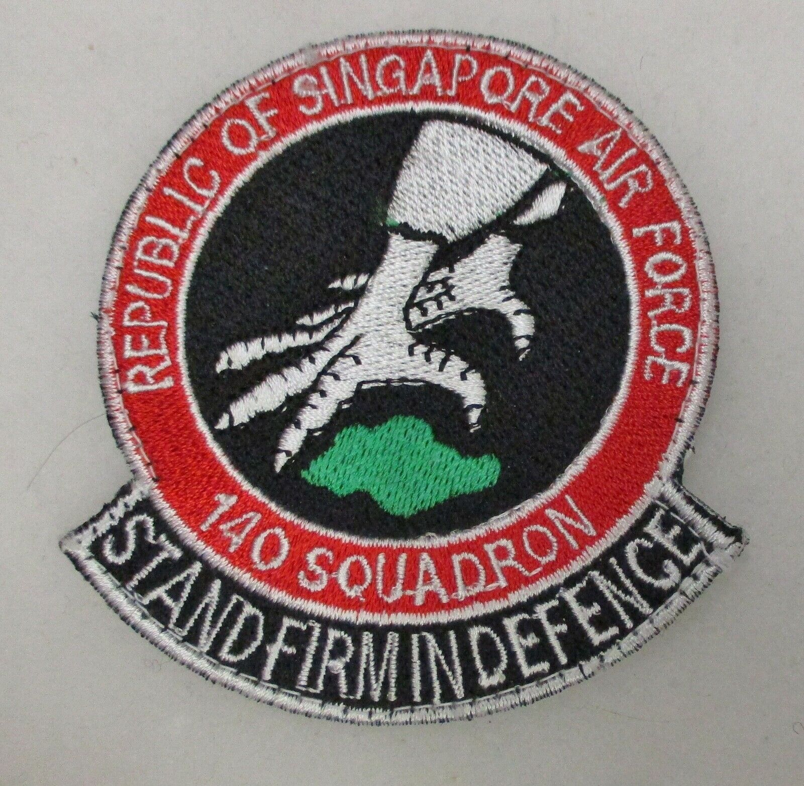 Singapore Air Force 140 Squadron Patch Vintage Original Hook & Loop Back
