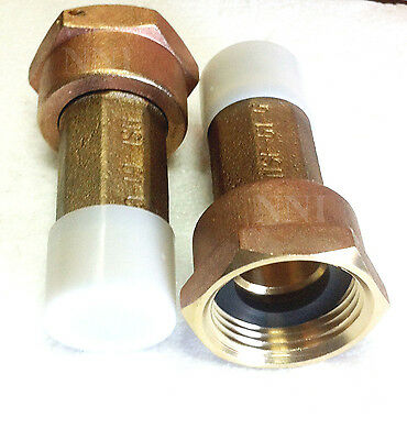 3/4" Lead Free Brass Water Meter Coupling Set Of 2 For 5/8 X 3/4