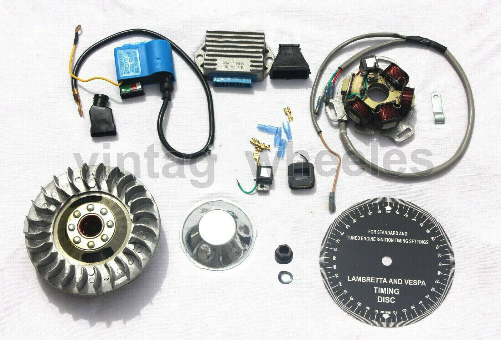 Lambretta Gp Standard Weight 12v Electronic Ignition Kit- Cdi- Disc - Sil Stator
