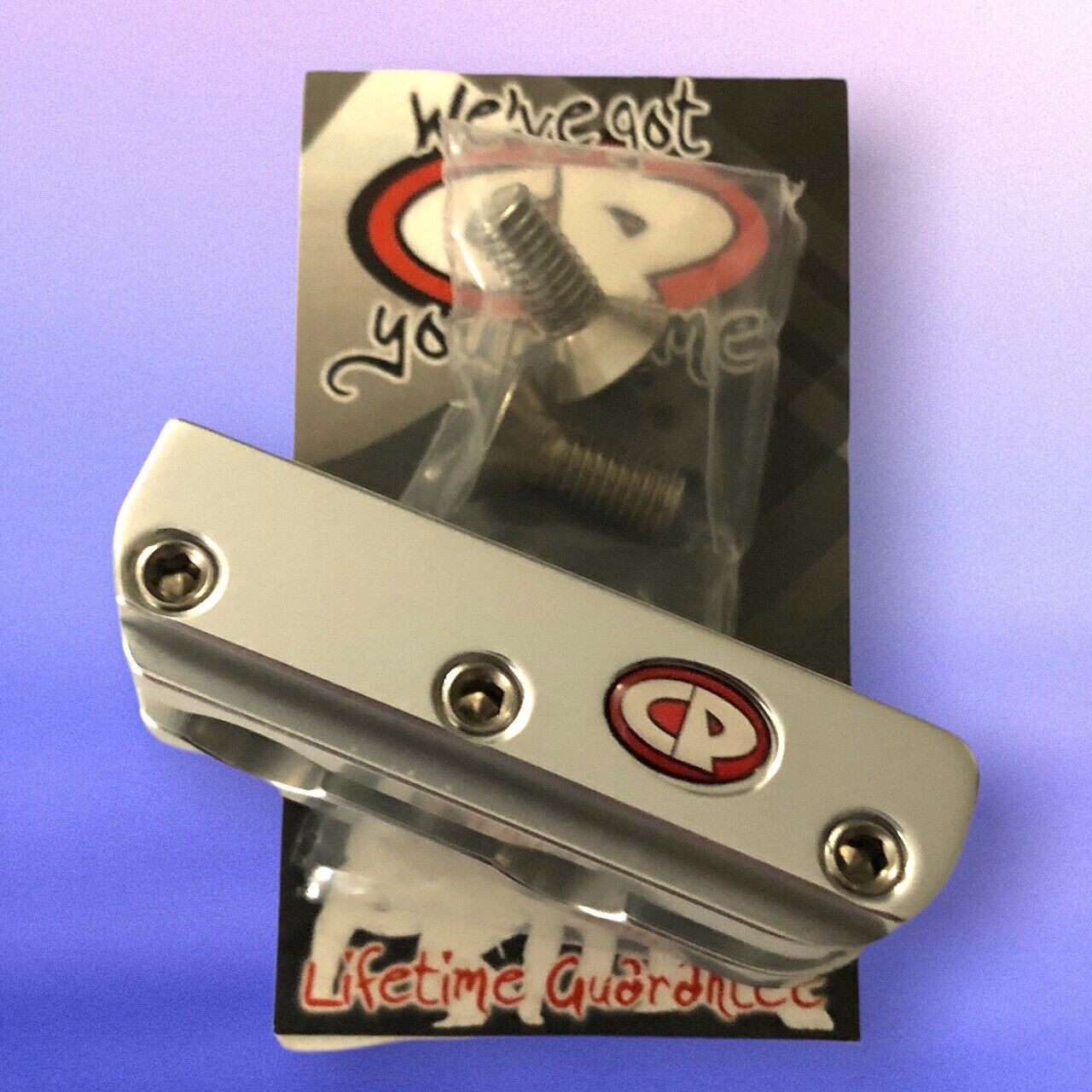 New Cp Custom Products Drop Rail Gloss Silver Clear Paintball Gun Marker R01